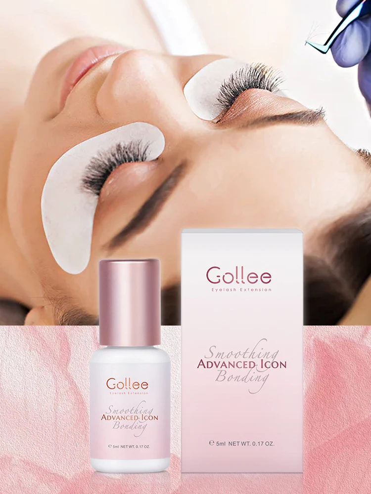 Gollee Pink przezroczysty klej do rzęs 1s szybkoschnący klej do przedłużania rzęs długotrwały 5-6 tygodni wodoodporny klej do rzęs do makijażu — zdjęcie 2