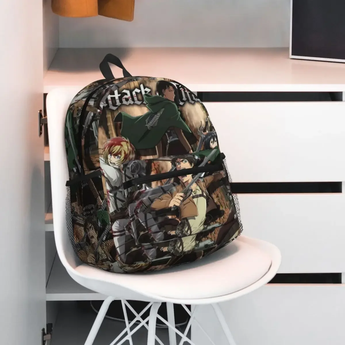 Cute Attack On Titan Student Backpack School Bag Hiking Travel Daypack for Boys Girls Fashion Bookbag Shoulder Bags