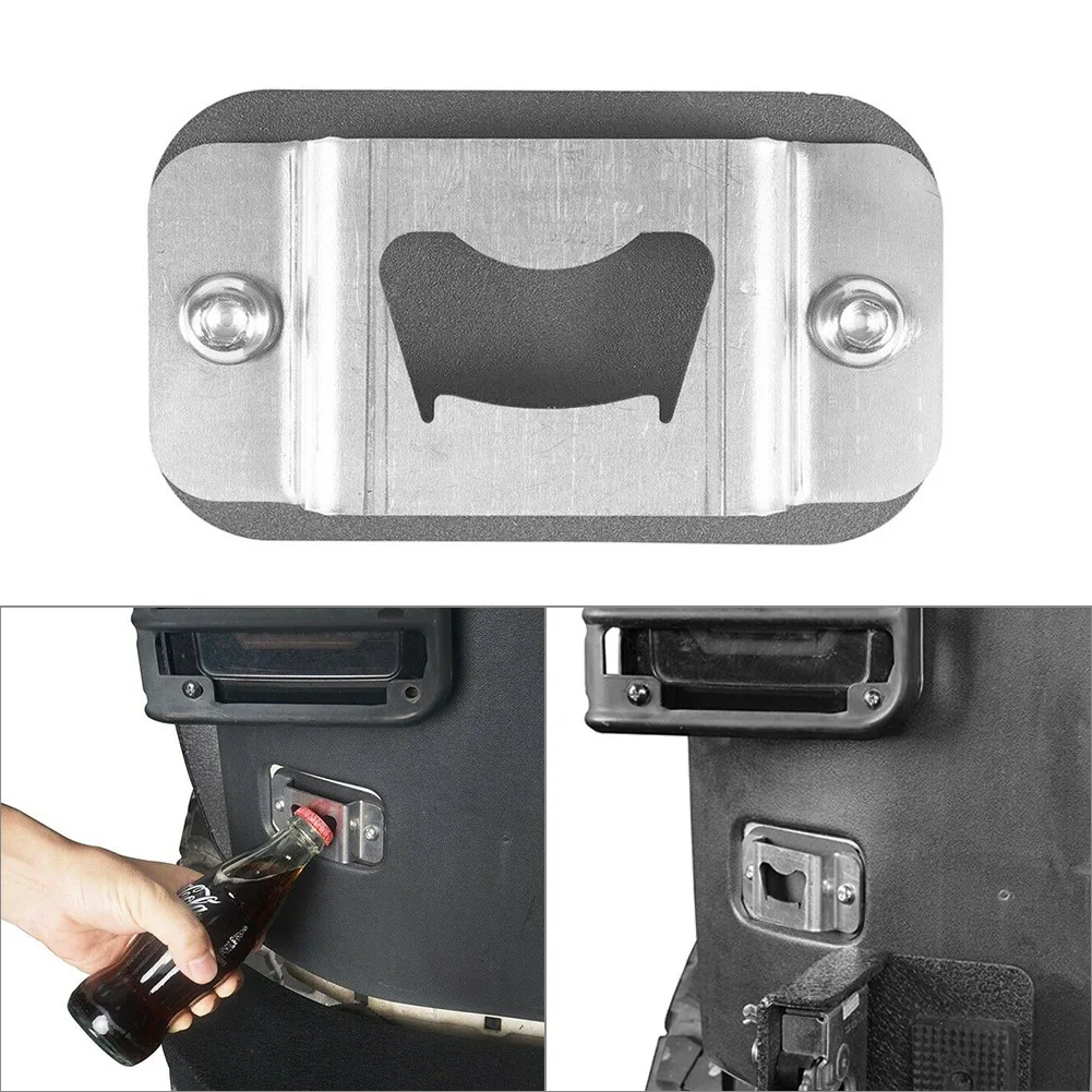 Auto License Plate Delete Bottle Opener Alloy Bare for Jeep Wrangler JK 2007 2008 2009 2010 2011 2012 2013 2014 2015 2016 2017