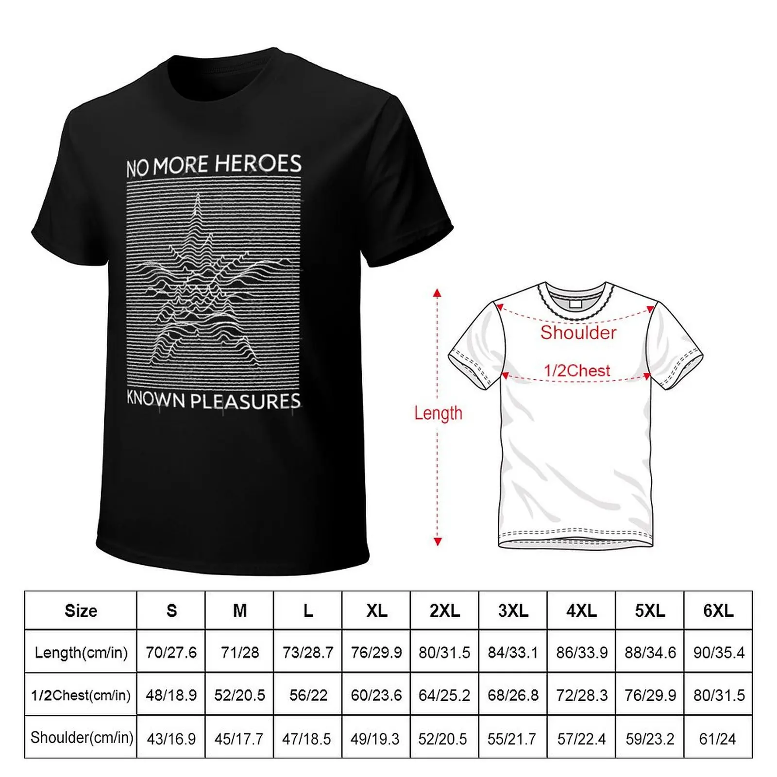001 - Known Pleasures [B / W] T-Shirt Daily Casual Short Sleeve Tee Shirt