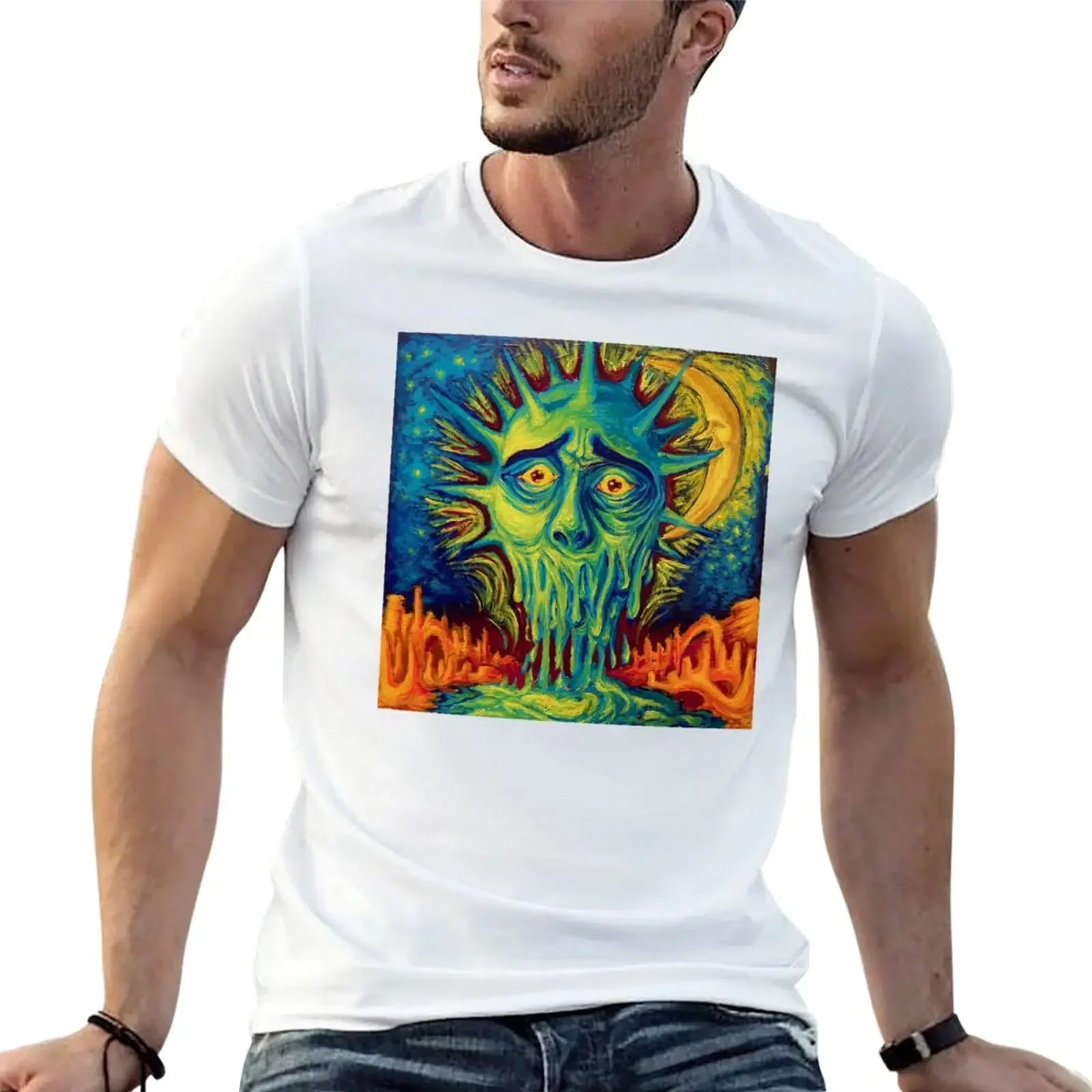 Neon Agitation T-Shirt blue archive cute tops summer tops cheap stuff sweat shirts, men