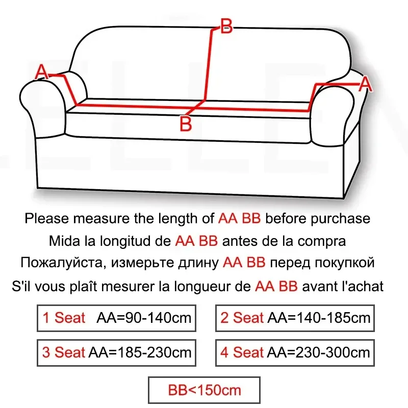 Velvet Elastic Sofa Covers 1/2/3/4 Seats Solid Couch Cover L Shaped Sofa Cover Protector Bench Covers