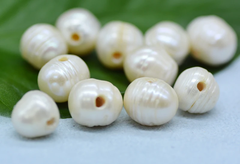 100pcs/lot 9-10mm can be mixed color Freshwater Pearls With 2mm Hole Fit All Brand Jewelry necessaries