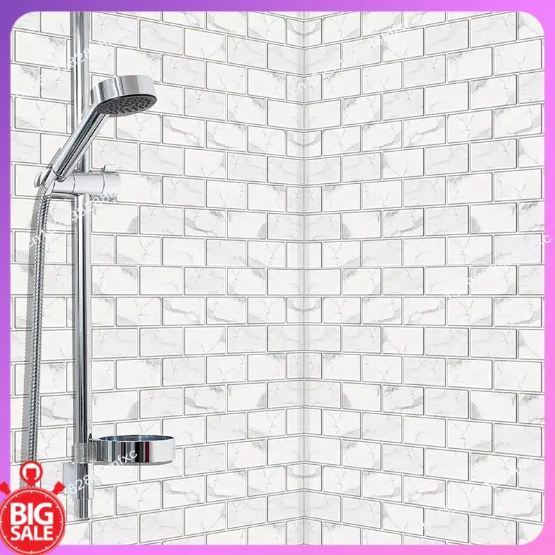 Big Deal 12-Sheet Peel And Stick Backsplash Tile, Faux White Marble Look PVC Stick On Backsplash Tiles For Kitchen 12X6inch Dura