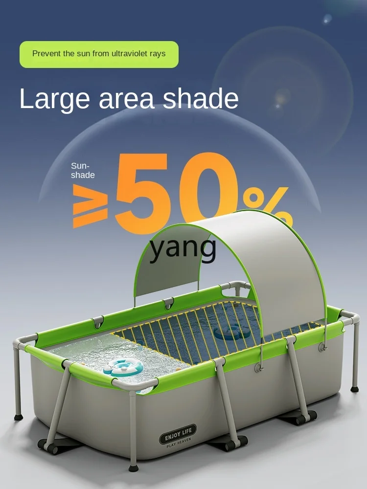 LXL Large Bracket Swimming Pool Household Children's Inflatable Sunshade Foldable Outdoor