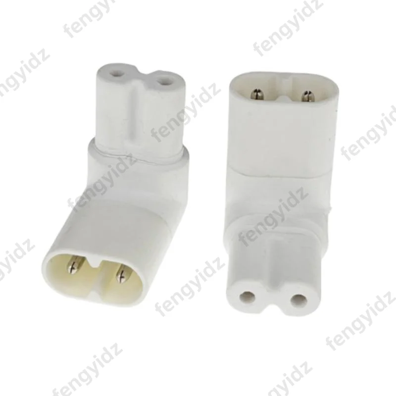 IEC320 2-Pin C7 أنثى إلى C8 ذكر الشكل 8 محول الطاقة حتى أسفل زاوية موصل الزاوية اليمنى التيار المتناوب محول الطاقة تمديد