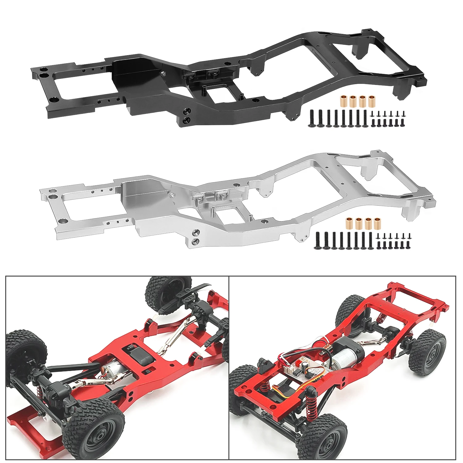 MN82 Metal Car Chassis Frame Body For Mangniu 1/12 MN82 LC79 RC Car Integrated Frame Modification Aluminum Upgrade Parts