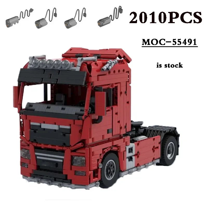 

MOC-55491 RC Semi Tractor Power Function Truck 2010PCS Building Block Toys DIY Gifts in Stock MOC-1:17 RC Power Function