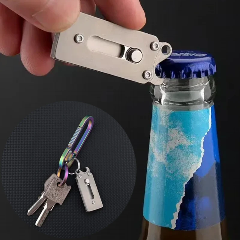 Multi Functional Outdoor Small Tool, Beer Bottle Opener, Fruit Peeler Keychain Pendant, Portable Camping Multifunctional Tool