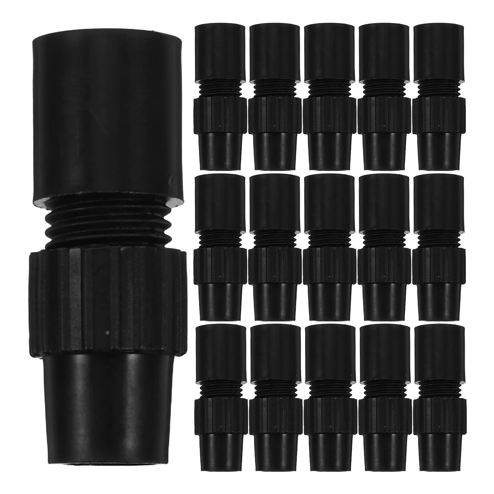 

20pcs Universal Locking Head For Extendable Rods 16-12Mm Round Tubes Adjustable Closet Shelf Clip Heavy Duty Tension Rod Closet