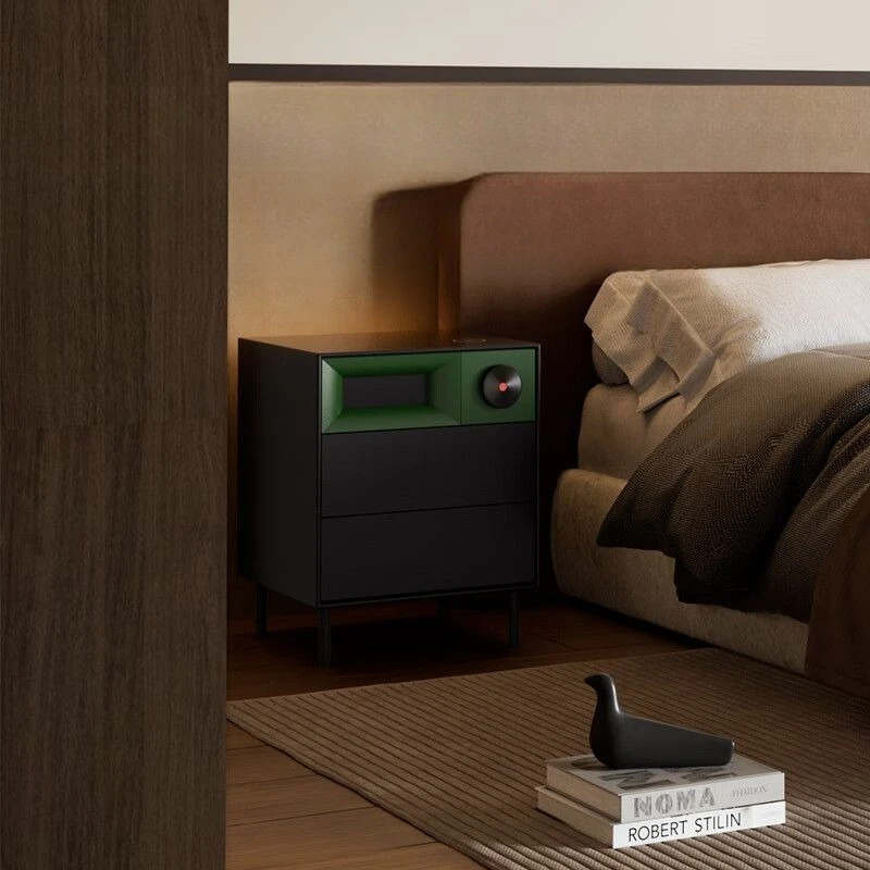 

S1 side cabinet bluetooth speaker home bedroom soothing stereo fingerprint unlocking bedside table atmosphere light