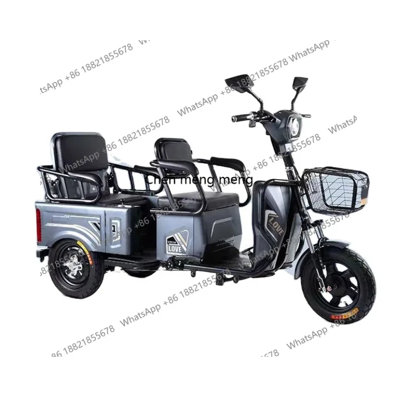 Tricycle 3 Wheel Motorcycle Electric   Long Range Mobility  with Lead-acid Battery