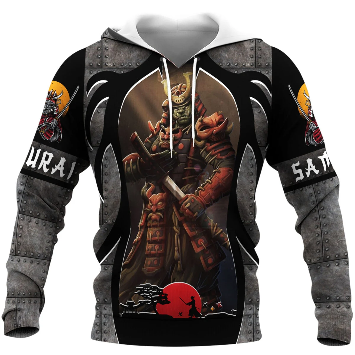 

CLOOCL Men Hoodie Sakura Samurai 3D Graphics Design Printed Pullover Unisex Fashion Zipper Hooded Coat Sudadera Hombre