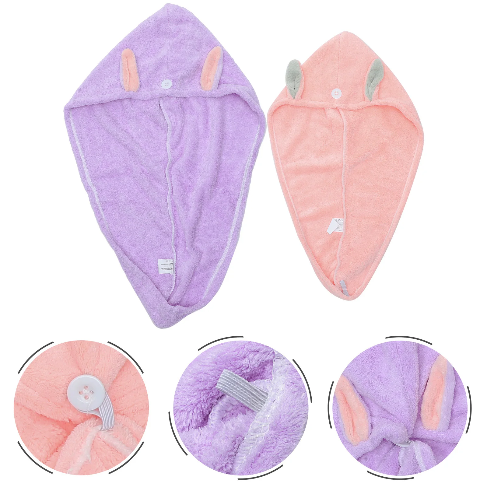 Toalla para el cabello seco para mujer y niño, forro polar Coral de secado rápido, ligero, absorbente, lavable a máquina, Spa, gimnasio, viaje rápido, 2 uds.