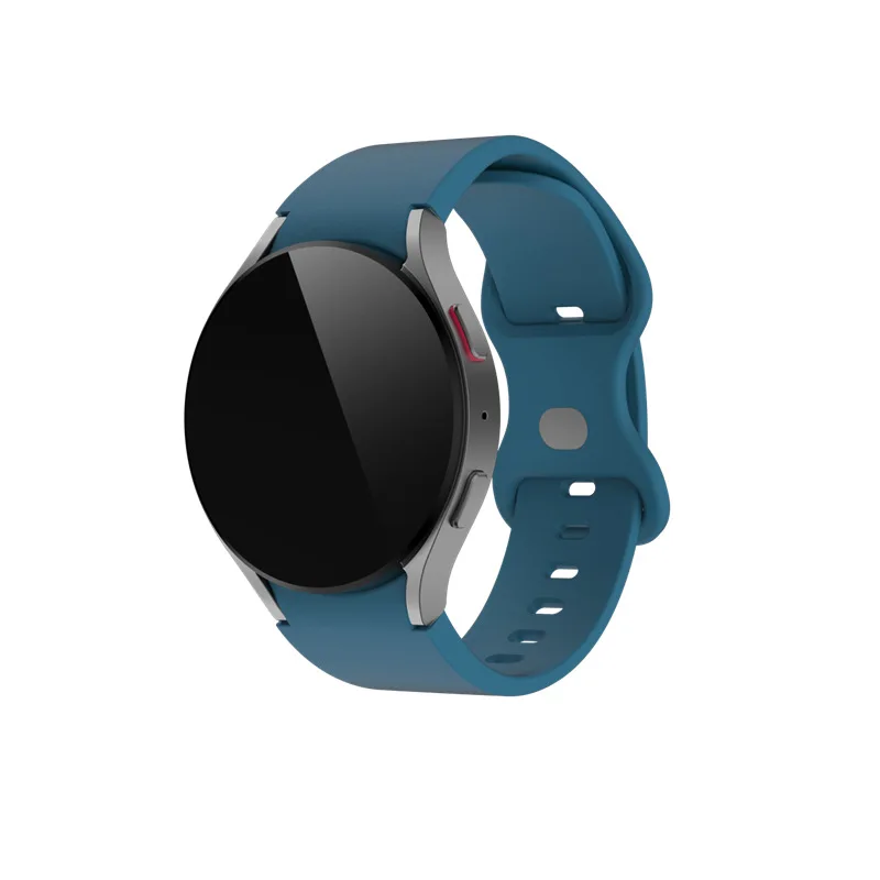 ينطبق على ساعة سامسونج جالاكسي، حزام بإبزيم على شكل فراشة، ملحقات الساعة الذكية الرياضية، حزام ساعة بلون سادة من السيليكون