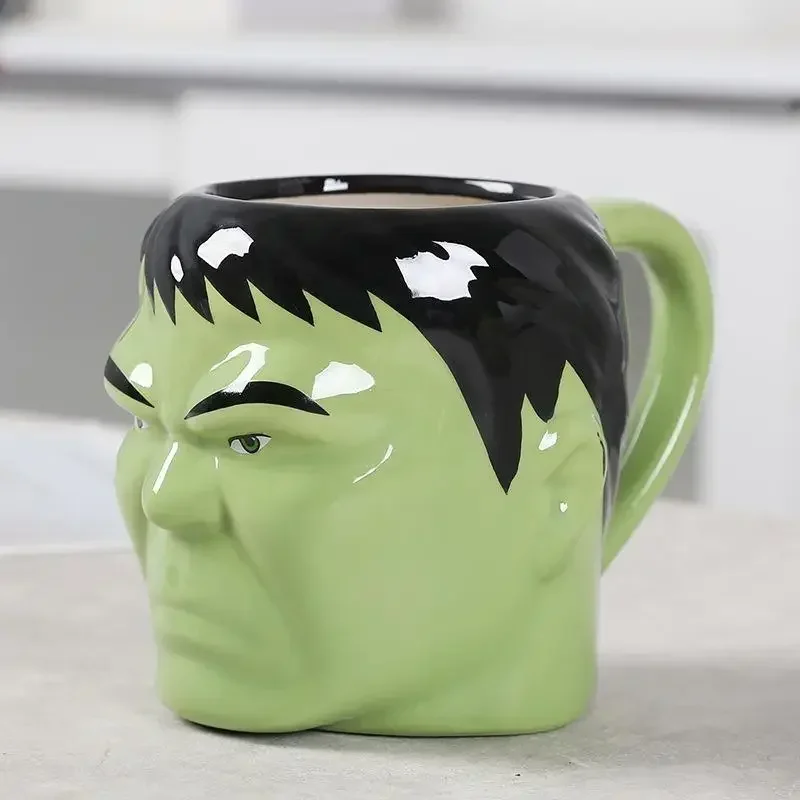 Marvel The Avengers Superhero Series Ceramic Mug for Boys Girls Creative Coffee Mug Spider-Man Iron Man Large Capacity Mug Gift