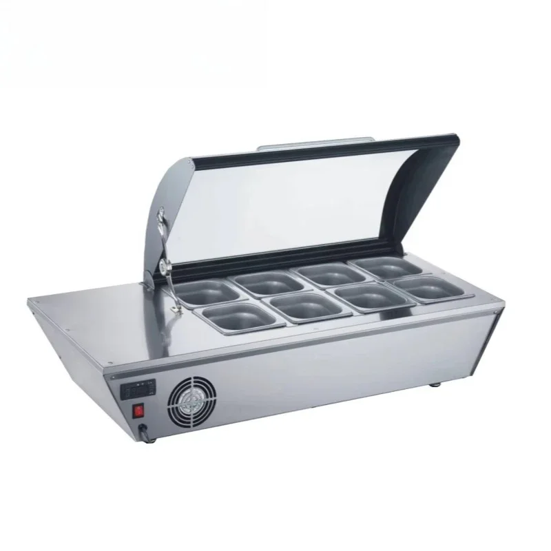 

Salad Display Counter, Display Chiller and Freezer Commercial Refrigerator Mini Chiller Display