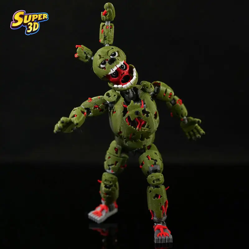 16cm 9l3d Printed Fnaf Freddy Fazbear'S Pizza Springtrap Toys Action Figures Anime Model Lucky13 Dummy13 Titan13 Ornaments Gifts