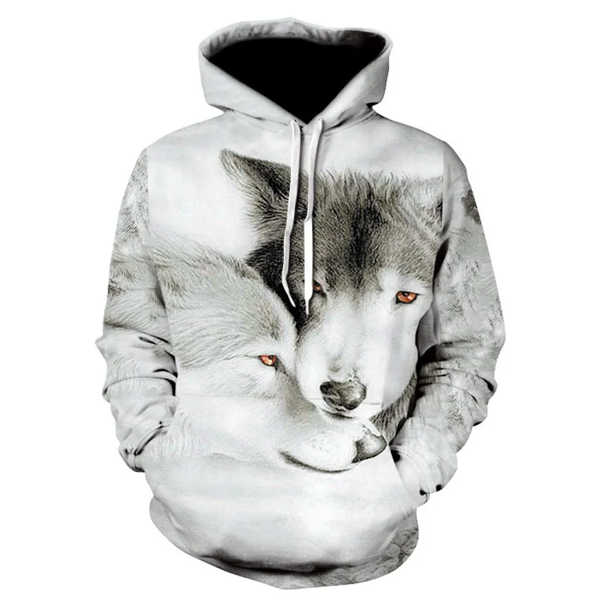 

Ferocious Wolf Head Anime Sweatshirt 3D Printed Hoodies Men/Women Fashion Clothing Harajuku kids Sweatshirt Men coat