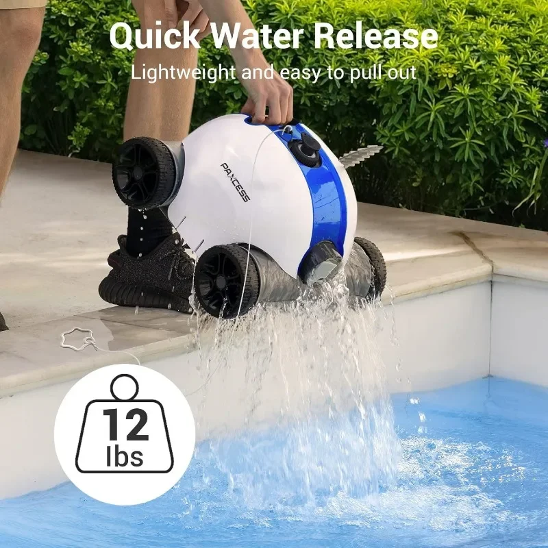 Nettoyeur de piscine robotique sans fil, aspirateur de piscine automatique fonctionnant au-dessus des piscines