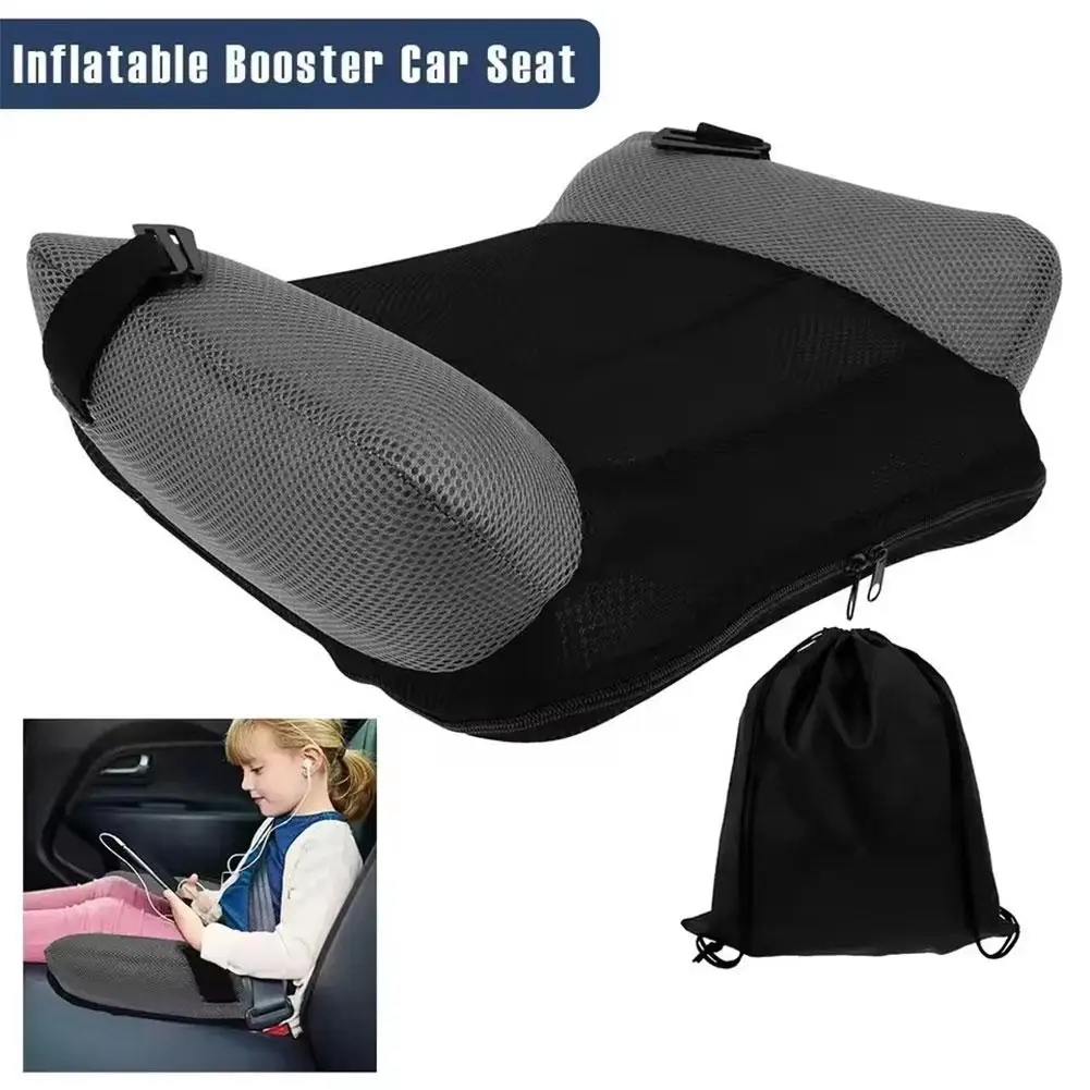 

1PC Inflatable Car Booster Seat PVC Material Portable Travel Cushion Kids Safety Comfort Narrow Backless Storage Bag Accessories