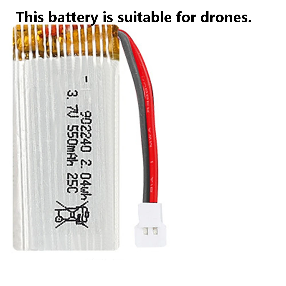 Rechargeable 3.7V 902240 25C 550Mah Li-Polymer Li Battery For X5C Rc Drone Remote Control Aircraft X5Sw X5Sc Helicopter Models