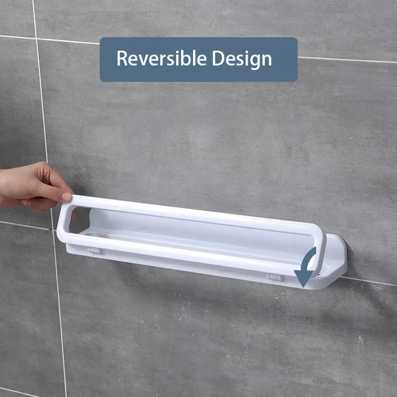 Folding Shoe Rack Reversible Shelf Bathroom Without Drilling Towel Rack Slipper Rack Bathroom Wall Mounted Drainage Rack