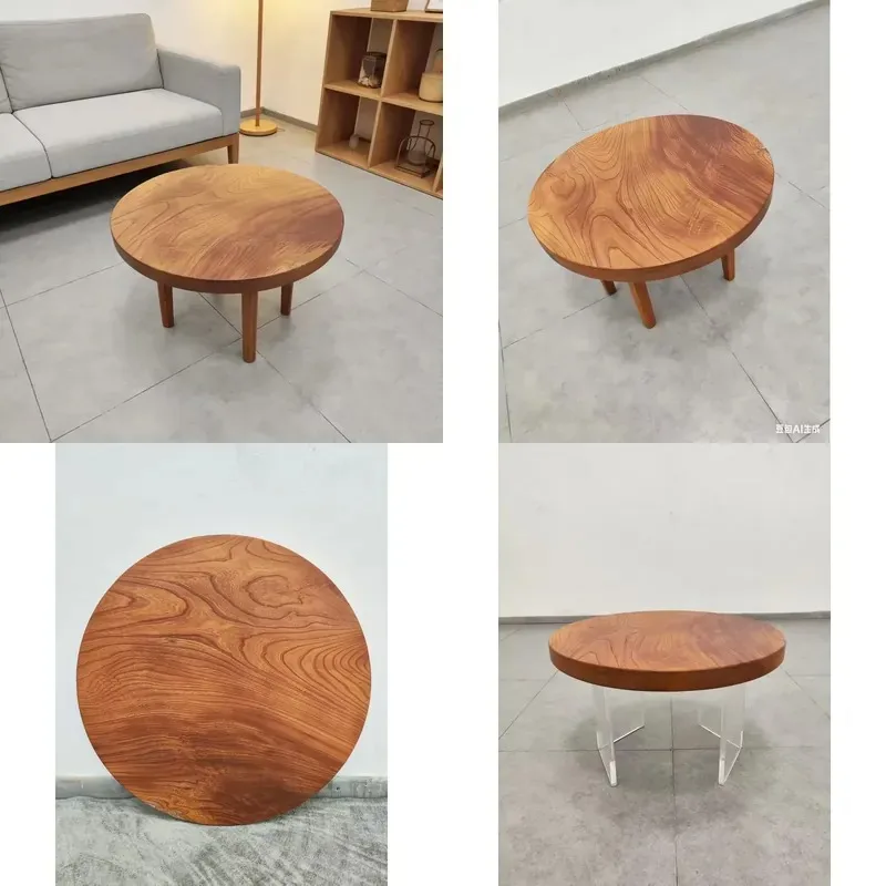 Modern Log Coffee Table Heavy Duty Eco Friendly Multi Purpose Home Bar Dining Table Affordable Solid Wood Top