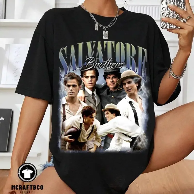 Retro Salvatore Brothers T Shirt Damon Sweat Stefan Shir