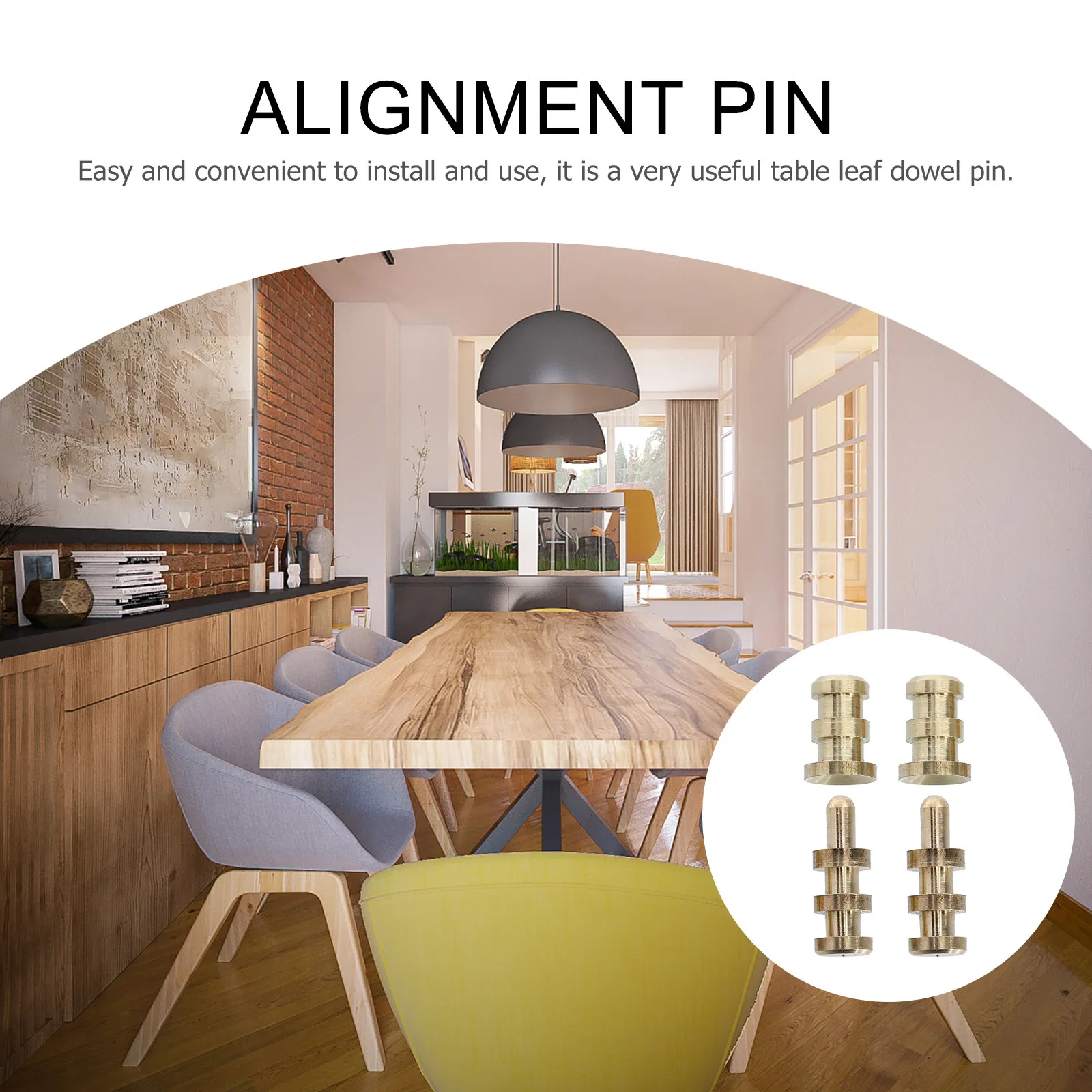 

20Sets Table Leaf Pin Stainless Steel Dowel Aligner for Extendable Dining Tables Replacement Connector Dowels Sturdy Table Bolt