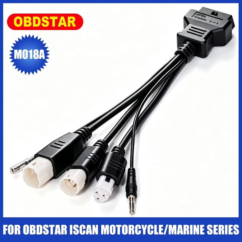 OBDSTAR M018A Motorcycle Marine Diagnostic Cable 16 pin Adapter Line Fit for ISCAN Series Fault Diagnosis Connecting Cord Tool