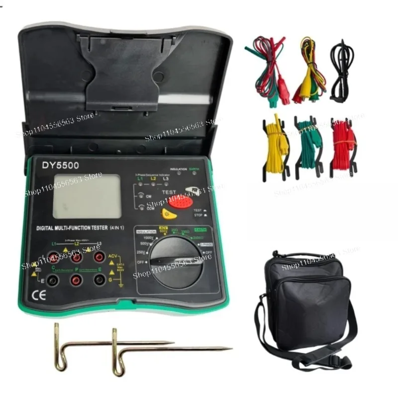 4-in-1 Portable High Accuracy Digital Multifunction Tester - For Insulation, Earth Resistance & AC Voltage Testing