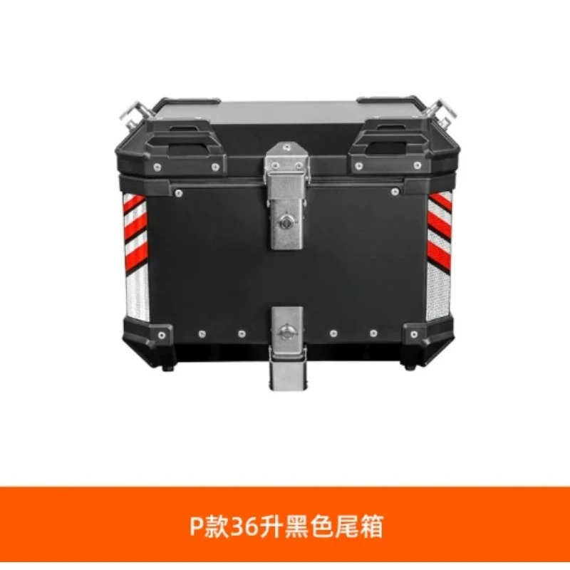 Universal Quick Release 36L Motorcycle Tail Box, Waterproof Top Case Trunk with Mounting Plate