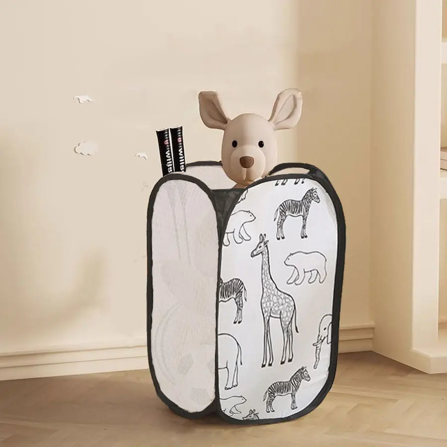 

Складная корзина для грязной одежды с героями мультфильмов, сетчатая корзина для грязной одежды, корзина для хранения детских игрушек, корзина для хранения детских игрушек