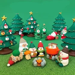 ZAKKA Christmas Santa Claus Mushroom Japanese Miniature Resin Small Pendant DIY Decoration Home Scenic Ornaments Collection Gift