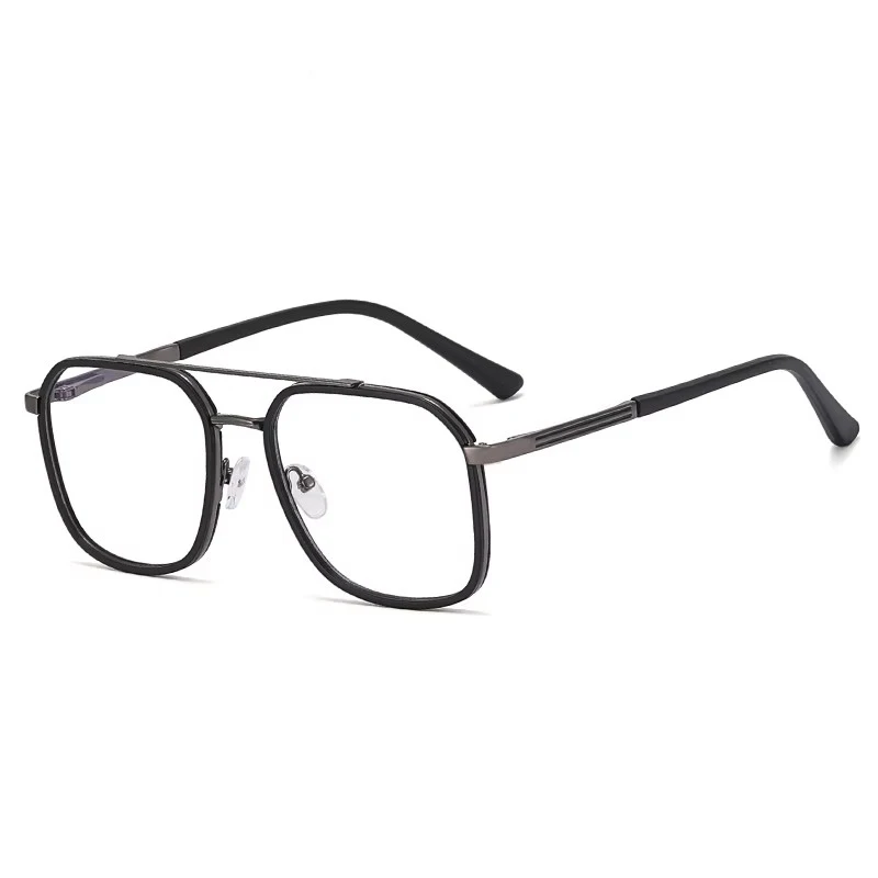 82063 Men Science Geek Double Bridge Eyeglasses Frame Male College Students Glasses High End Eyewear Boyfriend Gift view 5