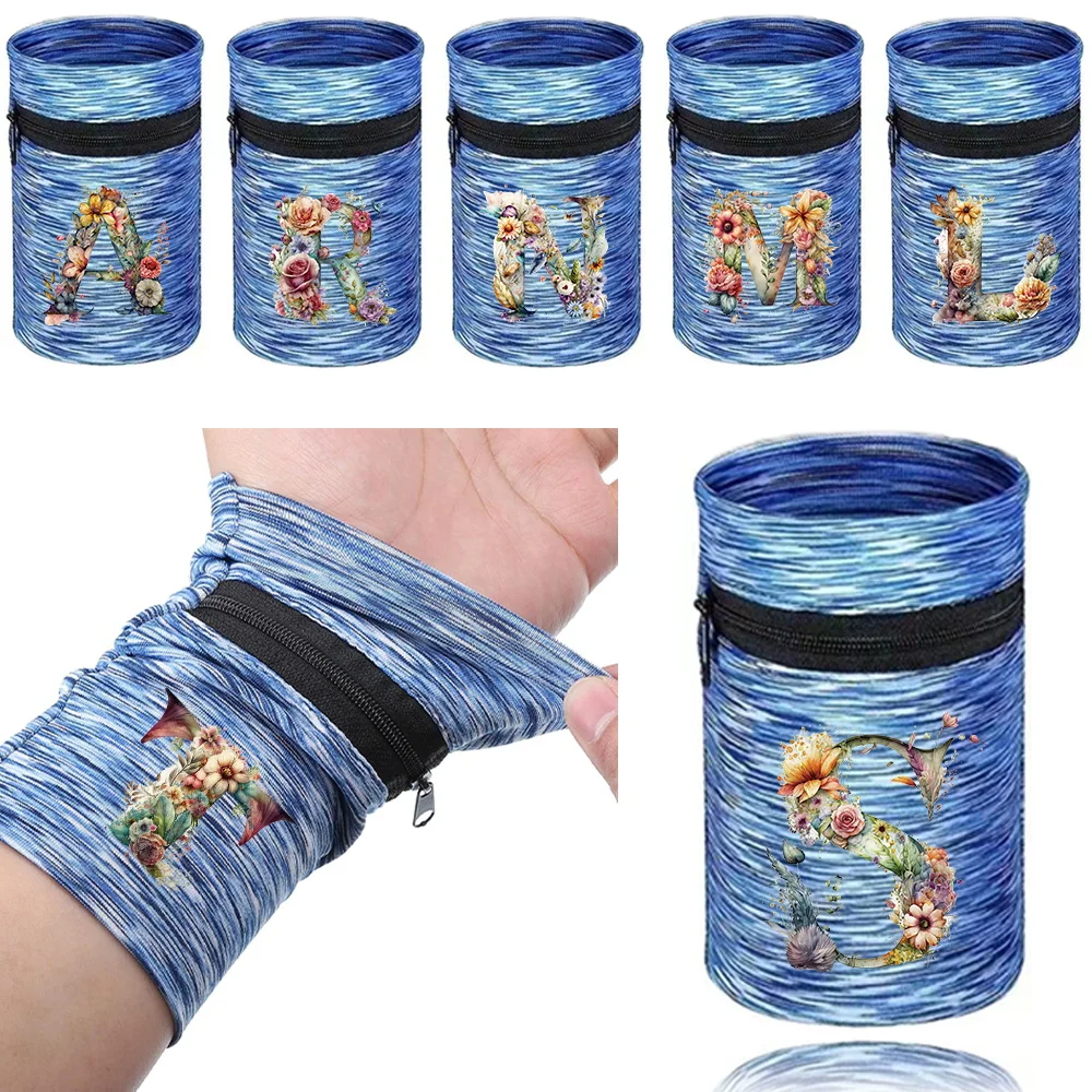 

Sports Wristband Bags Wrist Protector Running Sport Safety Wrist Support Brace Wrap Bandage Wristbands floral letter Wrist Brace