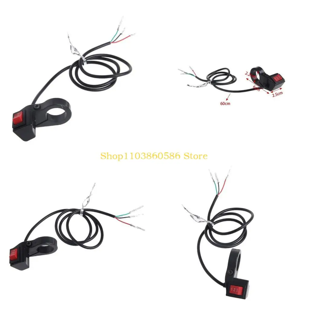 242A 22mm Electric 3 Speed Module Switch For Shift E-bike Scooter Bike Motorcycle