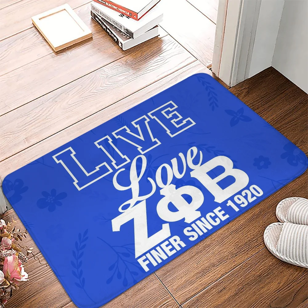 Zeta Phi Beta House Entrance Mat Room Mats Floor Rug Home Kitchen Carpet Custom Rugs Carpets Bath Foot Doormat Door Prayer Cute