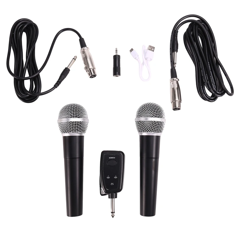 Microphone Dynamic Handheld Microphones Karaoke Mic with Receiver for Wedding Club-A51M