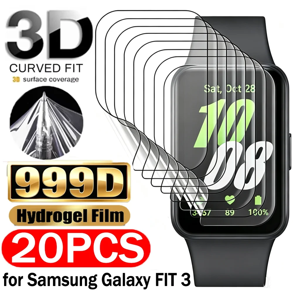 1-20PCS Soft Screen Protector for Samsung Galaxy Fit 3 Clear Protective Film Anti-Scratch Cover Hydrogel Films for Galaxy Fit3
