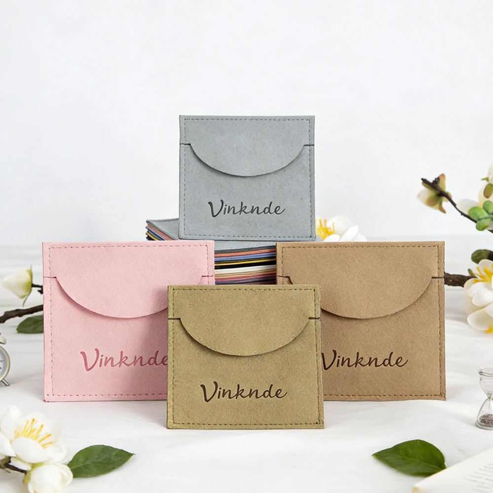 

50pcs Personalized Logo Velvet Jewelry Bag Earrings Ring Oil Stud Pearl Necklace Bracelet Pendant Organizer Packaging Pouches