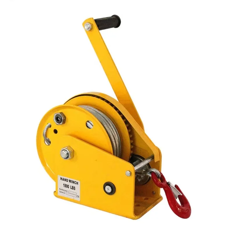 1200 Lbs Heavy Duty Manual Crank Winch Two Way Self Locking Gear Winch Traction Winch