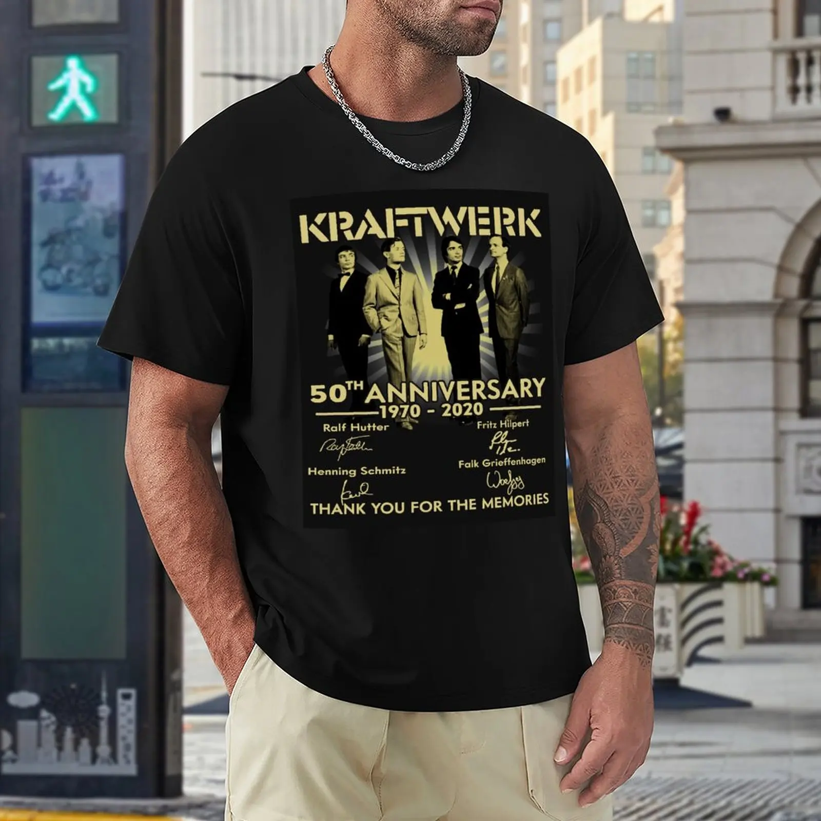 Top Tee Kraftwerk.50th Anniversary 1970-2020 Signature Thank You Pullover Vintage   Home Eur Size Vintage