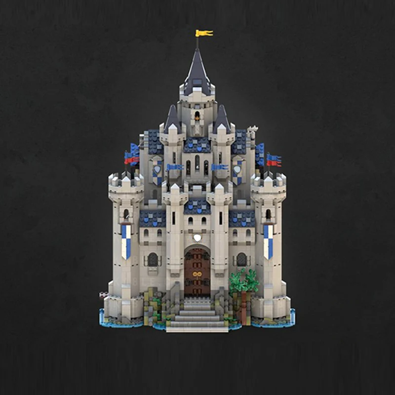 Castelo medieval modelo moc tijolos de construção rei castelo arquitetura tecnologia modular crianças presentes do feriado montar brinquedos terno