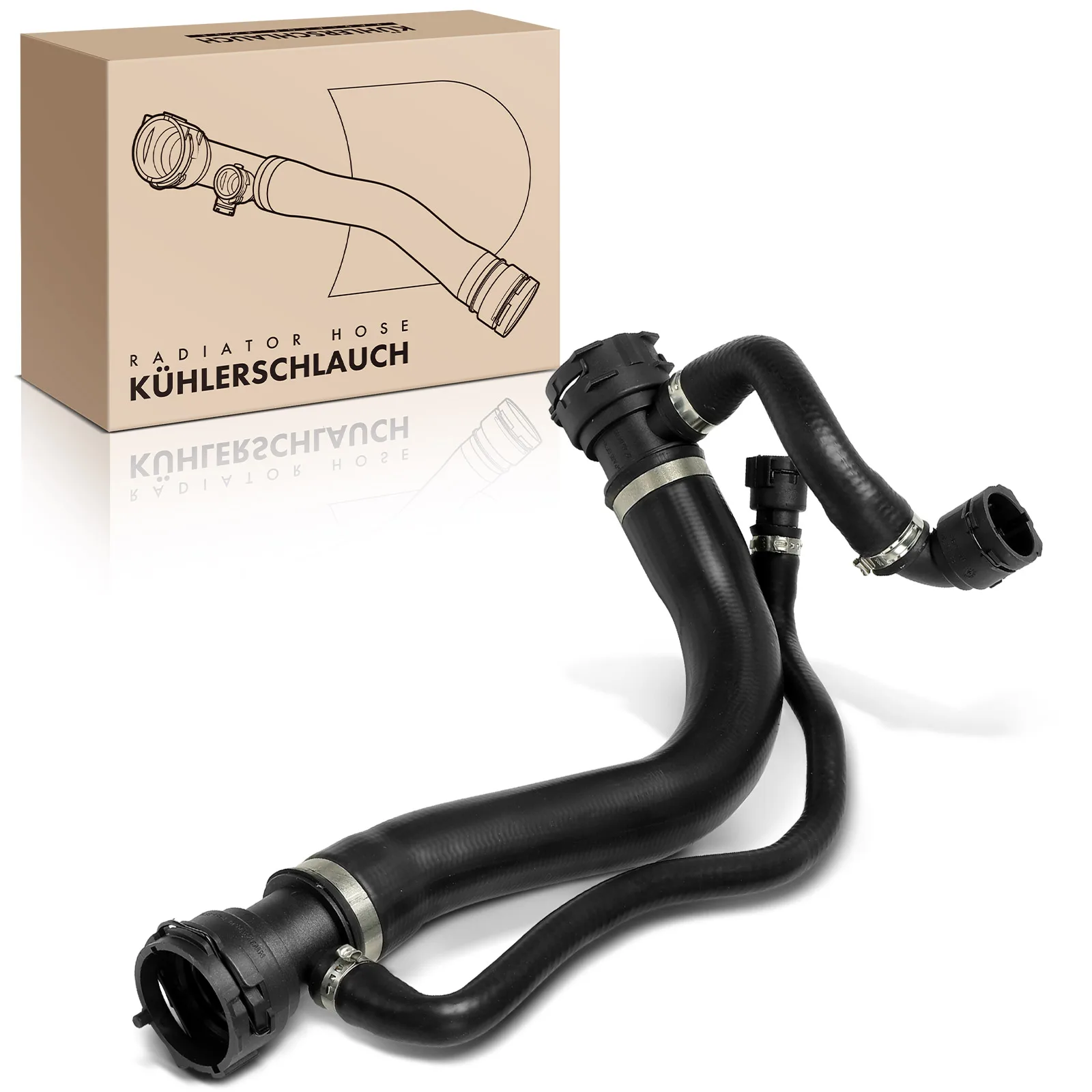 Frankberg 1x radiateurslang koelvloeistofslang voor BMW 5-serie E60, E61 Touring; 6-serie E63, E64; Alpina B5 E60 4.4L 24087 V201280