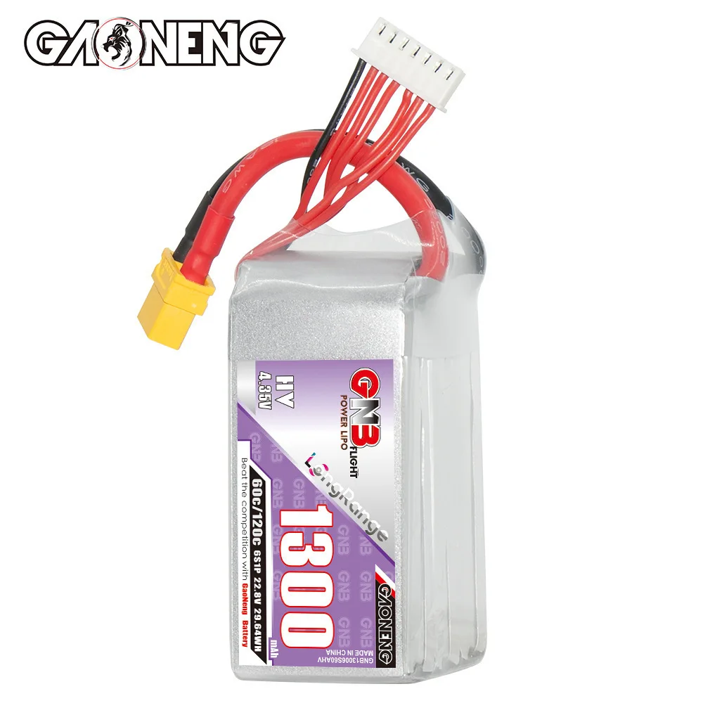 GNB 6S 22.8V 1300mAh 60C/120C Lipo Batterij Voor Racing Drone FPV Quadcopter Helikopter Vliegtuig RC auto Boot Model Onderdelen Hobby