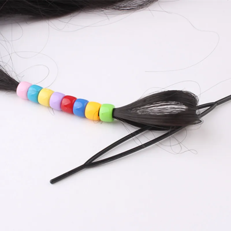 2Pcs Pull Needle Portable Hair Braid Manual Hair Bun Tool Special Tool for Kids Use with Beads Baby Girl Accessories Headband