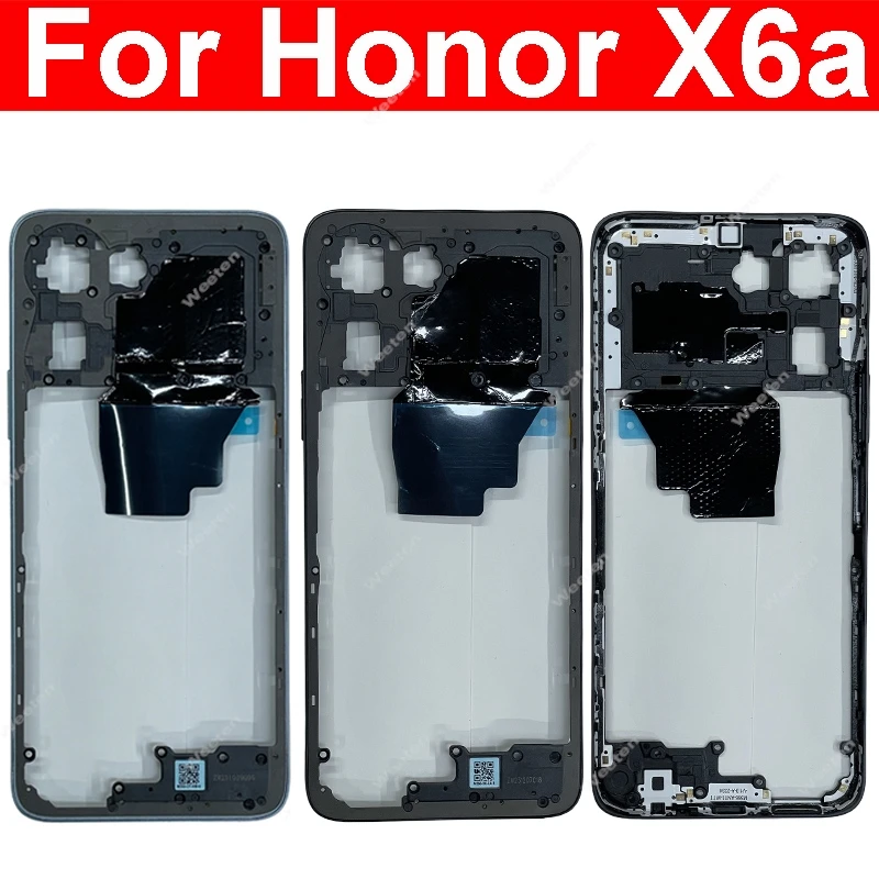 Middle Frame Bezel For Huawei Honor X6a WDY-LX1 Middle Frame Housing Bezel Cover with Side Button Replacement Repair Parts