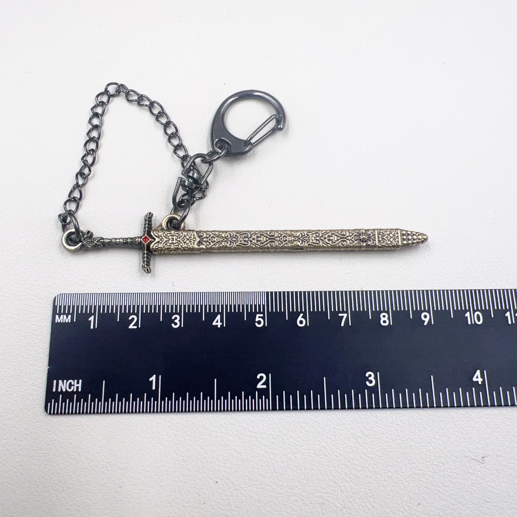 9cm Needle Rapier Arya Stark Mini Sowrd Keychain with Anti-Lost